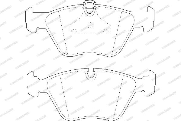 WAGNER Комплект тормозных колодок, дисковый тормоз WBP21676A