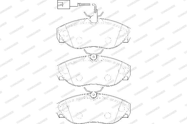 WAGNER Комплект тормозных колодок, дисковый тормоз WBP21797B