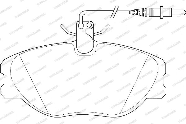 WAGNER Комплект тормозных колодок, дисковый тормоз WBP21801A