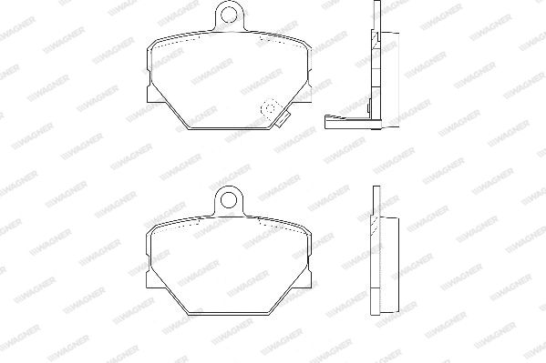WAGNER Комплект тормозных колодок, дисковый тормоз WBP21998A