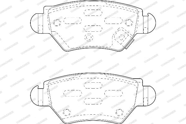 WAGNER Комплект тормозных колодок, дисковый тормоз WBP23052A