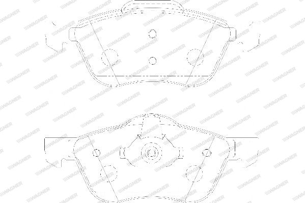 WAGNER Комплект тормозных колодок, дисковый тормоз WBP23159A