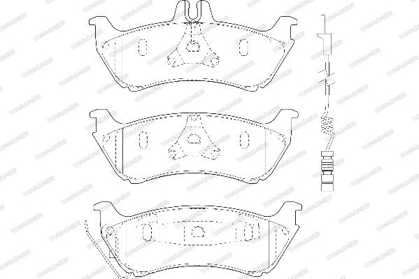 WAGNER Комплект тормозных колодок, дисковый тормоз WBP23190A