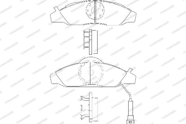 WAGNER Комплект тормозных колодок, дисковый тормоз WBP23230A
