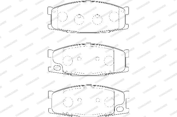 WAGNER Комплект тормозных колодок, дисковый тормоз WBP23501A