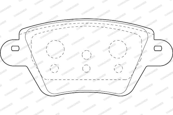 WAGNER Комплект тормозных колодок, дисковый тормоз WBP23557B