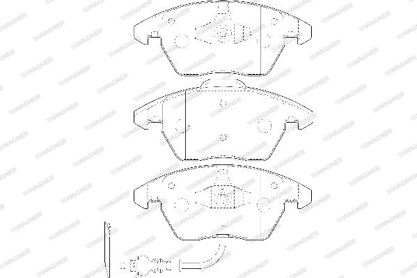 WAGNER Комплект тормозных колодок, дисковый тормоз WBP23587A