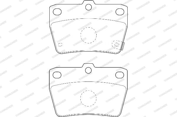 WAGNER Комплект тормозных колодок, дисковый тормоз WBP23656A
