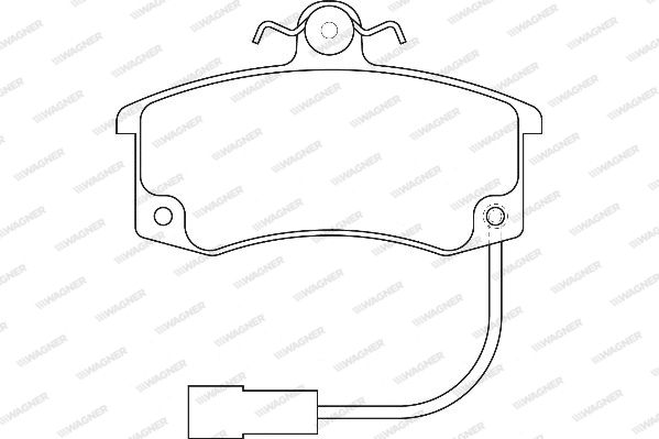 WAGNER Комплект тормозных колодок, дисковый тормоз WBP23671A