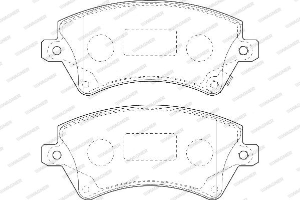 WAGNER Комплект тормозных колодок, дисковый тормоз WBP23766A