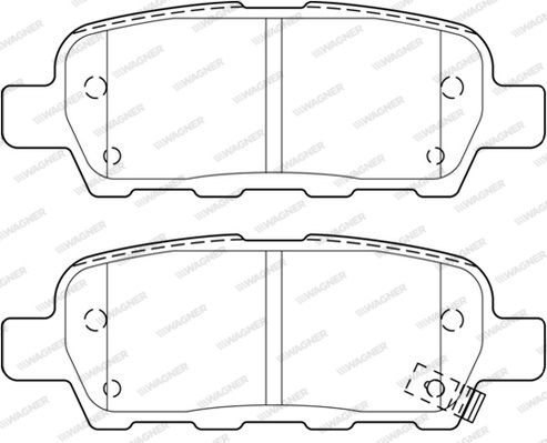 WAGNER Комплект тормозных колодок, дисковый тормоз WBP23871B