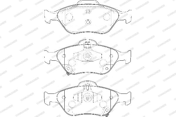 WAGNER Комплект тормозных колодок, дисковый тормоз WBP24022A