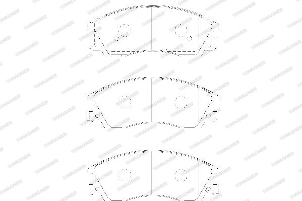 WAGNER Комплект тормозных колодок, дисковый тормоз WBP24059A