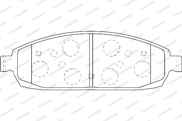 WAGNER Комплект тормозных колодок, дисковый тормоз WBP24250A