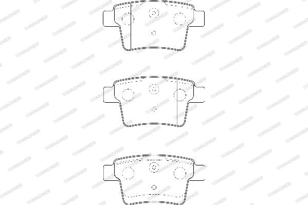 WAGNER Комплект тормозных колодок, дисковый тормоз WBP24260A