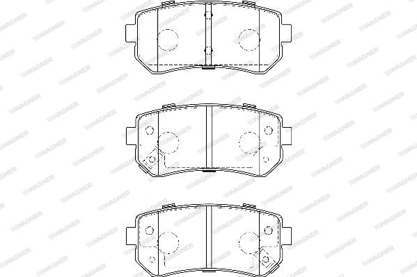 WAGNER Комплект тормозных колодок, дисковый тормоз WBP24320A