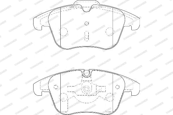 WAGNER Комплект тормозных колодок, дисковый тормоз WBP24332A