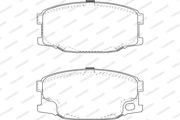 WAGNER Комплект тормозных колодок, дисковый тормоз WBP24343A