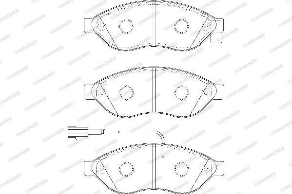 WAGNER Комплект тормозных колодок, дисковый тормоз WBP24468B