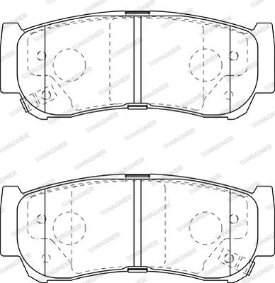 WAGNER Комплект тормозных колодок, дисковый тормоз WBP24488A