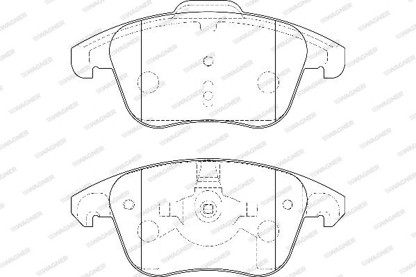 WAGNER Комплект тормозных колодок, дисковый тормоз WBP24557A