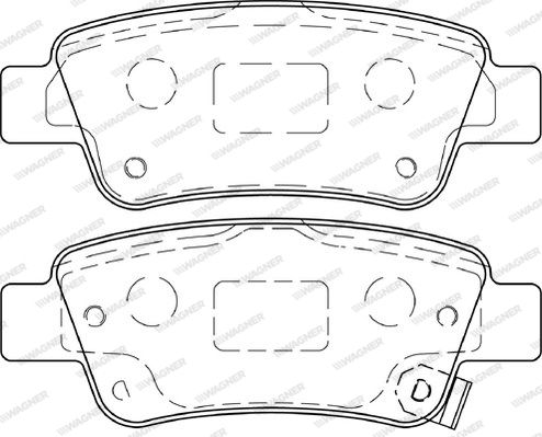 WAGNER Комплект тормозных колодок, дисковый тормоз WBP24635A
