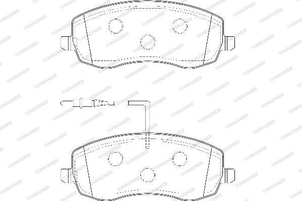 WAGNER Комплект тормозных колодок, дисковый тормоз WBP24839A