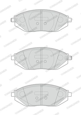 WAGNER stabdžių trinkelių rinkinys, diskinis stabdys WBP25268A