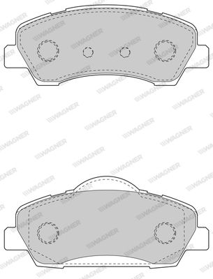 WAGNER Комплект тормозных колодок, дисковый тормоз WBP80011A