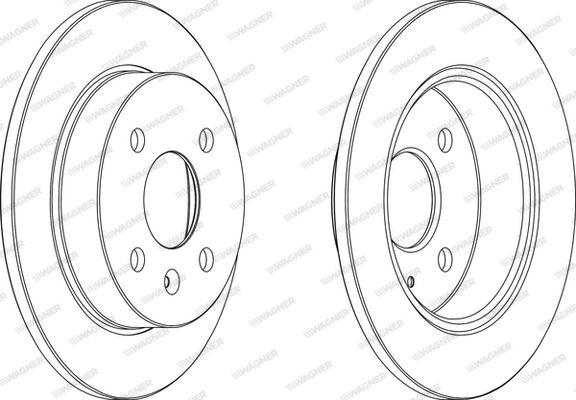 WAGNER Тормозной диск WGR1043-1