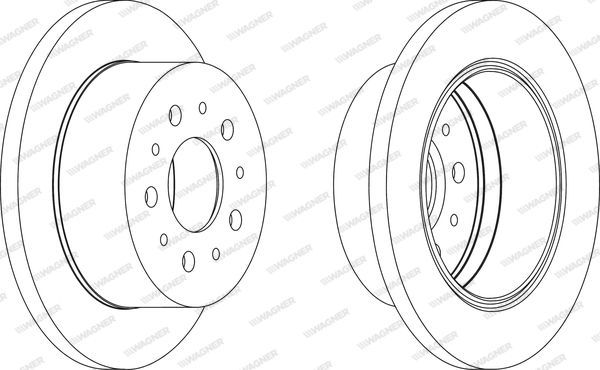 WAGNER Тормозной диск WGR1144-1