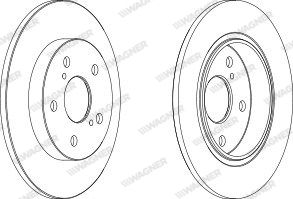 WAGNER Тормозной диск WGR1645-1
