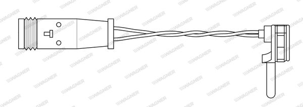 WAGNER Сигнализатор, износ тормозных колодок WWI266