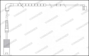 WAGNER Сигнализатор, износ тормозных колодок WWI349