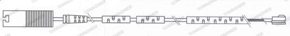 WAGNER Сигнализатор, износ тормозных колодок WWI357
