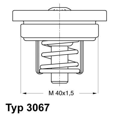 WAHLER termostatas, aušinimo skystis 3067.83