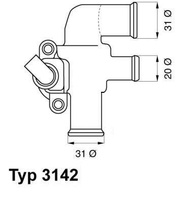 WAHLER termostatas, aušinimo skystis 3142.90D