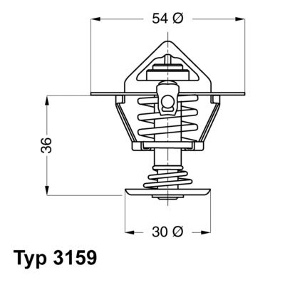 WAHLER Термостат, охлаждающая жидкость 3159.82D