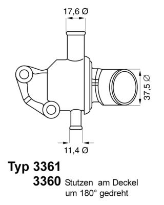 WAHLER termostatas, aušinimo skystis 3361.87D