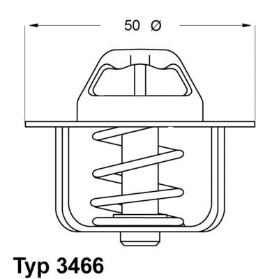 WAHLER Термостат, охлаждающая жидкость 3466.89D