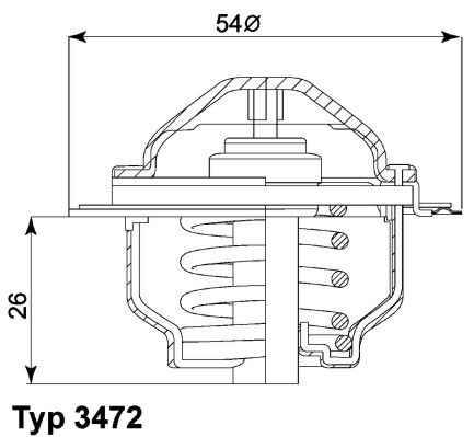 WAHLER Термостат, охлаждающая жидкость 3472.87D