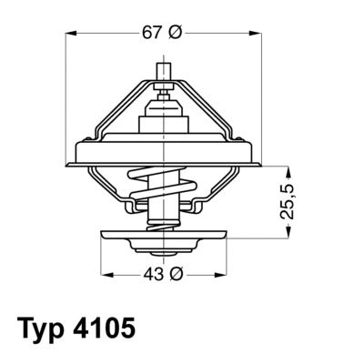 WAHLER Термостат, охлаждающая жидкость 4105.65D