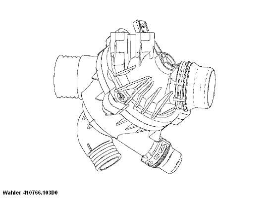 WAHLER termostatas, aušinimo skystis 410766.103D0