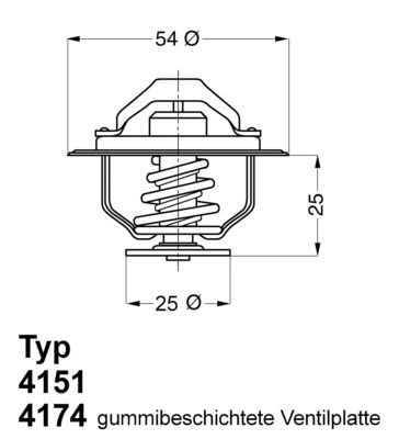 WAHLER termostatas, aušinimo skystis 4151.76D