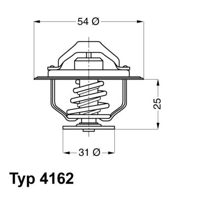 WAHLER termostatas, aušinimo skystis 4162.79D