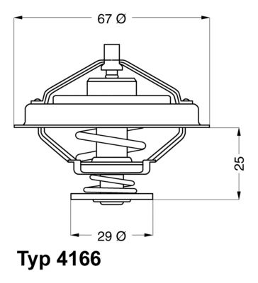 WAHLER termostatas, aušinimo skystis 4166.79D