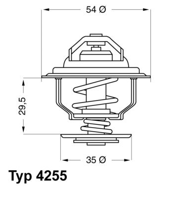 WAHLER Термостат, охлаждающая жидкость 4255.87D