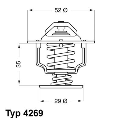 WAHLER Термостат, охлаждающая жидкость 4269.78D