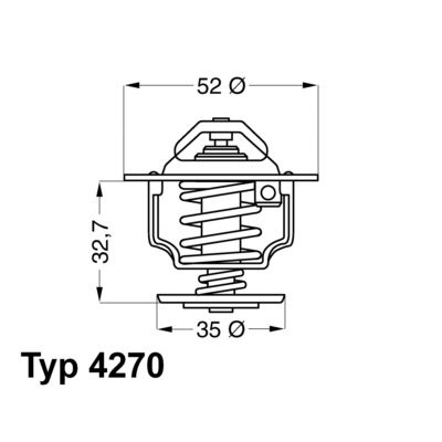 WAHLER Термостат, охлаждающая жидкость 4270.92D