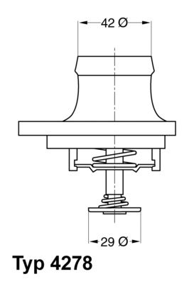 WAHLER termostatas, aušinimo skystis 4278.80D